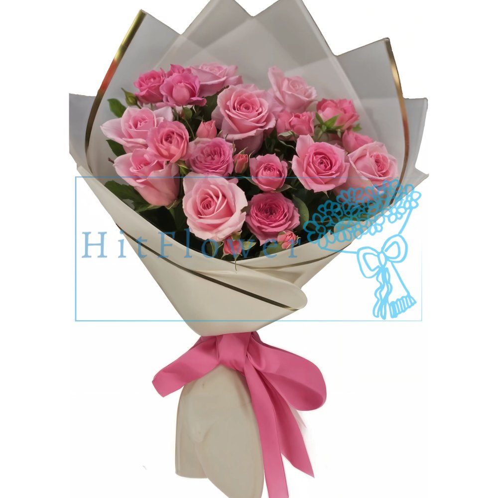 Букет Розовый микс Букет роз  Розовый микс